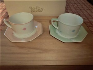 新品未使用★ノリタケ　Noritake MINT FIELD ミントフィールド★カップ＆ソーサー ペア 2客 　BoneChina