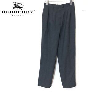 1K1447-F◆ 90s ◆ old ◆ burberrys バーバリー スラックス パンツ ボトムス ◆ size7 ウール100 ブラック 古着 レディース