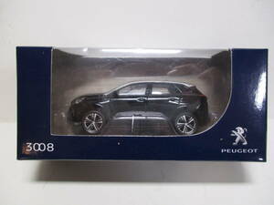 ★最後★超レアカラー★PEUGEOT プジョー 3008 2016★ミニカー★黒　カッコいい★ NOREVノレブ社製★新品・未使用品★１／６４スケール★