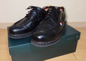 【美品】Paraboot パラブーツ FRANCE カーフ CHAMBORD BBR TEX シャンボード 211112 Uチップ 定価96,800円 NOIRE-LIS NOIR フランス製