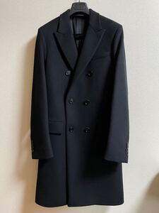 ディオールオム 17AW カシミア混 ダブル コート 44サイズ dior homme ブラック ロング コート ウール クリスヴァンアッシュ