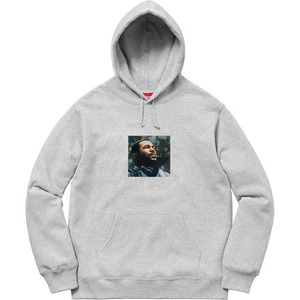 希少★新品本物【灰★M】★Marvin Gaye Hooded Sweatshirt マービンゲイ フォト 正規店購入 シュプリーム 限定品 入手困難 Supreme 18A/W