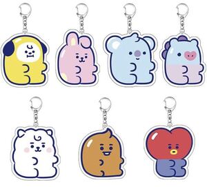 新品♪BT21!アクリルキーホルダー!キーリング!7点セット!