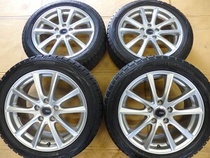 美品 ダンロップ ウインターマックス 215/50R17 スタッドレス クラウン レヴォーグ ノア ヴォクシー エスティマ プリウスα バリ溝 国産