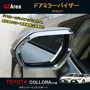 TOYOTA トヨタ ニューカローラ 210系 セダン ツーリング スポーツ アクセサリー サイドミラーバイザー ドアミラーバイザー FO036