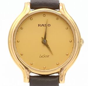 ラドー　ル・ソワール　204.3648.2　クォーツ　ゴールド文字盤　レディース　腕時計　RADO LESOIR　中古　◆3111/藤枝インター店