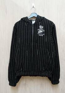 NIKE×STUSSY/ナイキ×ステューシー/ブルゾン/DR4023-010/22AW/Striped Wool Jacket/ブラック×グレー系/XSサイズ