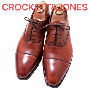 425.CROCKETT&JONES クロケットアンドジョーンズ HAREWOOD ストレートチップ ビジネスシューズ ブラウン6E