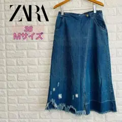 ZARA ザラ レディース フレア ワイド ジーンズ Mサイズ