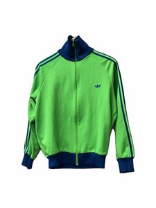 adidas◆デサント製/トラックジャケット/4号/ポリエステル/GRN/汚れ有//