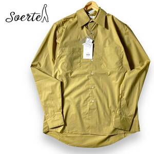 【3】新品 ソエルテ オーバーサイズ ロールアップ シャツ 長袖 soerte Oversize roll up shirt コットン ◆R858