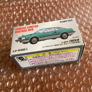 未使用【 トミカリミテッド】トミカ リミテッド LV-58bトヨタ コロナ ハードトップ 1800 EX サルーン 1982年式 グリーン