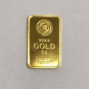 中古品 貴金属 地金 K24 純金 インゴット 徳力 重量5.0g 金投資 質屋出品