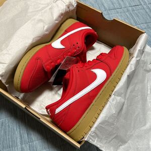 Nike SB Dunk Low Pro ISO Orange Label University Red Gum 27.5cm 未使用！