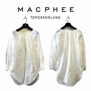 【MACPHEE】コットン刺繍ブラウス【tomorrowland】　シャツ　マカフィー　トゥモローランド