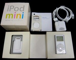 1000円スタート iPod mini アイポッドミニ Model A1051 4GB APPLE アップル シルバーカラー 箱付 通電のみ確認済み TAG HH5020