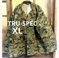 TRUSPECアーミーシャツXL(3L相当)デジタルモザイクカーキ軍物カモフラ