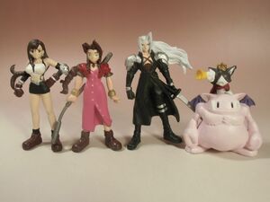 バンプレスト　ファイナルファンタジーⅦ　プライズ　セフィロス/エアリス/ティファ/ケットシー　キーチェーンフィギュア FF7