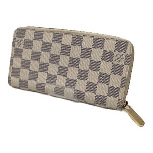 △△ LOUIS VUITTON ルイヴィトン アズールダミエ 財布 N41660 アイボリー やや傷や汚れあり