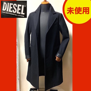 71Y241221J 未使用 DIESEL ディーゼル メンズ 検 ビジネスコート ジャケット ブルゾン ウール ジャンバー ダウン 黒 ブラック