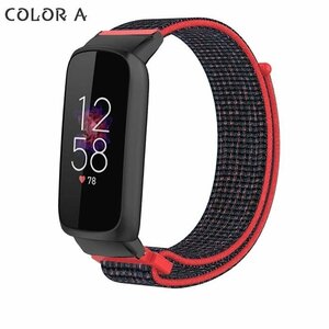 Fitbit Luxe 対応 交換バンドフィットビット ナイロン ベルト フィットビット ラックス 交換ベルト フィットビット バンド☆COLOR A