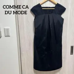 【COMME CA DU MODE】ノースリーブ　膝丈ワンピース　ブラック　M