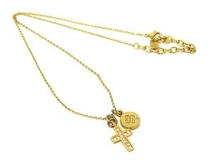 ■美品■ GIVENCHY ジバンシィ ラインストーン ネックレス ペンダント アクセサリー レディース ゴールド系 DG1666