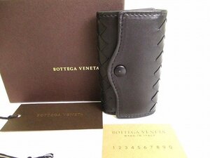 【未使用保管品】 ボッテガヴェネタ BOTTEGA VENETA イントレチャートレザー 6連 キーケース キーリング メンズ レディース