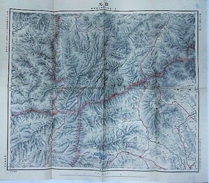 明治２０年の日光の地図　二十万分一之尺　陸地測量部　第十八行第二十二段　第一軍管下野国上都賀郡　日本製