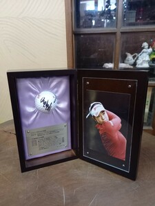 SRIXON 森田理香子 プロゴルファー 直筆サイン入記念楯 非売品 保管品 未使用品