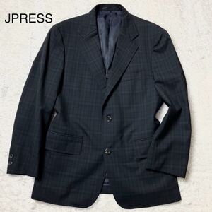 【極美品】 J PRESS ジャケット チェック柄 黒 A4 M メンズ ジェイプレス