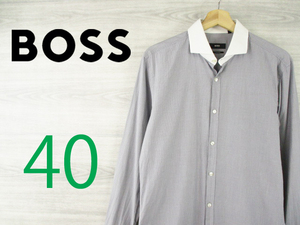 HUGO BOSS● ヒューゴボス＜コットン ドレスシャツ 長袖シャツ＞M131m