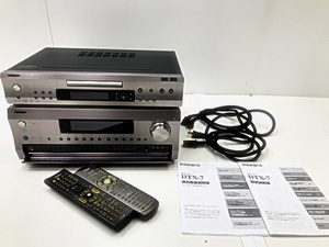 下松)ジャンク ONKYO オンキョー Integra AVアンプ SACD対応 DVD DTX-7 DPS-1 セット リモコン付き トレイ動作不良 ▼★241119A03B MM19A