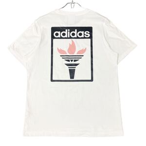 adidas/アディダス Tシャツ トレフォイルトーチ メンズXO ホワイト 聖火 オリンピックイヤー