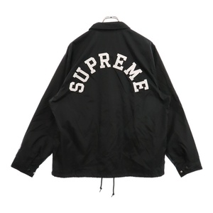 SUPREME シュプリーム 24SS ×Champion Coaches Jacket ×チャンピオン コーチジャケット ナイロンジャケット ブラック