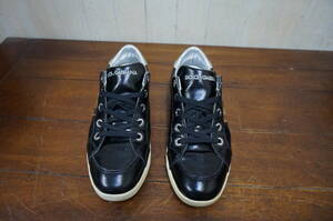 中古品☆ＧＯＬＣＥ＆ＧＡＢＢＡＮＡ☆ＣＡ０２７３☆パテントレザースニーカー☆６．５☆ブラック☆４１０Ｓ４－Ｊ１５３２０