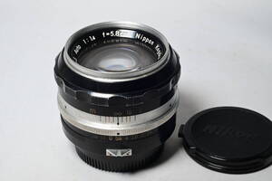 Nikon Nikkor S Auto 5.8cm 58mm F1.4 単焦点レンズ 後期型 メートル 表記 中古 実用品 ( オールド レンズ Ai-S 日本 光学