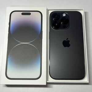 1円~【初期化済み】アップル Apple iPhone 14 Pro 256GB スペースブラック SIMフリー MQ0Q3J/A ACロック解除済み 箱付 GK-1000117-8