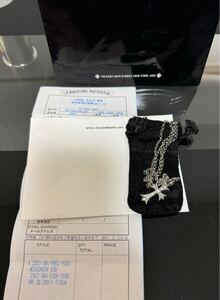 CHROME HEARTS(クロムハーツ) タイニーファットクロスパヴェダイヤ+ロールチェーン /インボイス原本付き