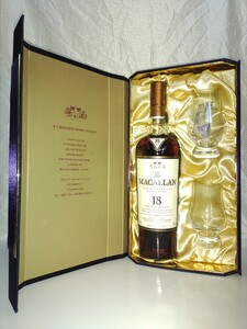 マッカラン The MACALLAN 18年 未開栓 グラス&箱付 古酒