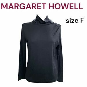 MARGARET HOWELL タートルネック ニット セーター　ネイビー　サイズフリー　毛、ウール