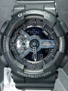 美品 CASIO カシオ G-SHOCK ジーショック 110スポーツシリーズ GA-110-1B デジアナ 腕時計 ブラック ラバーベルト ステンレス 動作確認済み