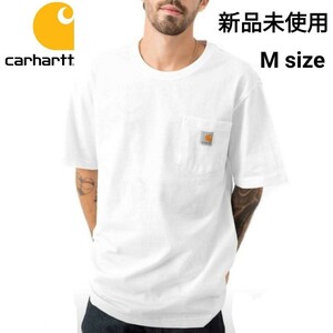 新品未使用 カーハート 半袖 ポケット Tシャツ ホワイト CARHARTT K87 WHT Mサイズ 白