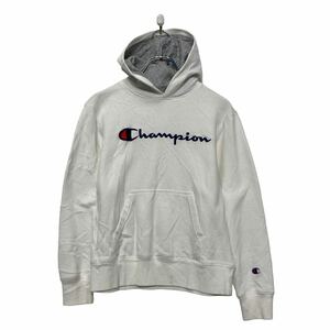 champion プリント スウェット パーカー チャンピオン キッズ M ホワイト 古着卸 アメリカ仕入 a606-5892