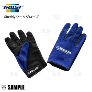 数量限定 大特価 TRUST トラスト GReddy ワークグローブ Lサイズ ブルー　スマホ/タッチパネル対応 (18001537