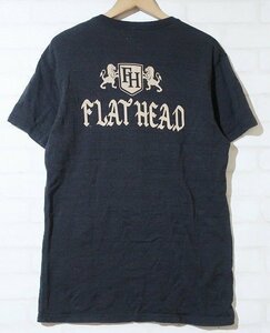 5T0307■フラットヘッド TEH-04W 半袖裏地パイルヘンリーネックTシャツ THE FLAT HEAD