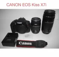 動画対応/キャノン canon kiss x7i 標準&望遠ダブルレンズセット