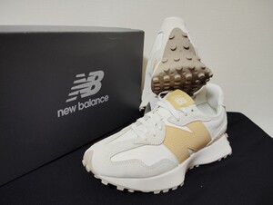 新品23.5cm ニューバランス newbalanceレディーススニーカーWS327KFホワイトオレンジ白オレンジMS327好きにも　