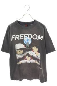 セントマイケル 24SS SM-YS8-0000-C19 サイズ:XL ヴィンテージ加工FREEDOMTシャツ 中古 HJ12