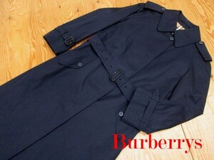 ★バーバリー Burberry★レディース 裏ノバチェック シングルトレンチコート ネイビー サイズL★R70112019B